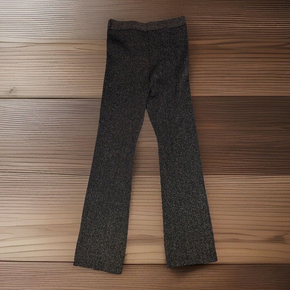 House of Harlow 1960 W M Metallic Knit Tunic Flare Pant Set 70s Disco - Picture 4 of 16
